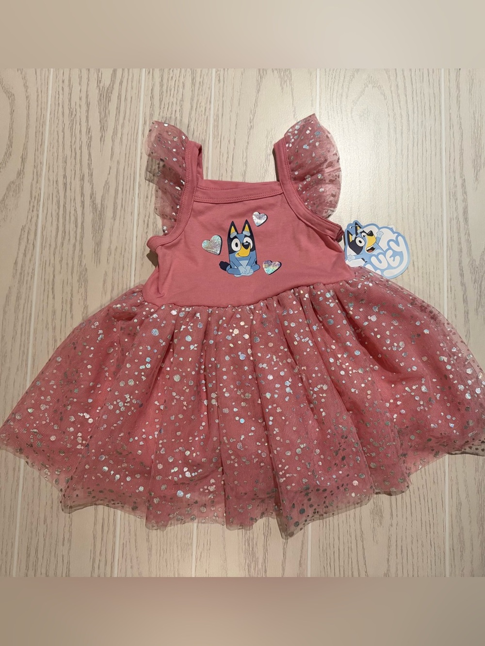 Bluey Bingo Pink Tulle Tutu Party Dress Toddler 2T NWT